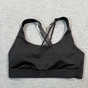 Under Armour Sports‎ Bra Women's M Black Crossback Fitted Removable Pads Gym